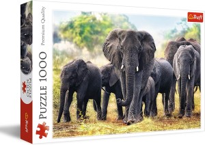 PUZZLE TREFL 1000 ELEM AFRYKAŃSKIE SŁONIE 10442
