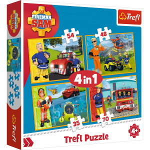 PUZZLE TREFL 4w1 STRAŻAK SAM NA RATUNER 34311