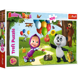 PUZZLE TREFL 100 EL MASZA I NIEDŹWIEDŹ 16370