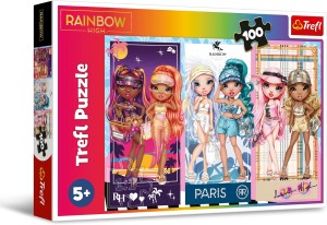 PUZZLE TREFL 100 EL LALKI RAINBOW TĘCZOWE LALECZKI