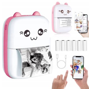 DRUKARKA TERMICZNA BLUETOOTH DRUKUŚ + 6 ROLEK