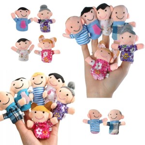 PACYNKI RODZINKA PLUSZOWE KUKIEŁKI NA PALCE ZABAWA W TEATRZYK