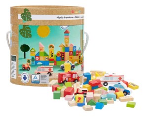 KLOCKI DREWNIANE MIASTO 60 ELEM ELEFUN 18m+