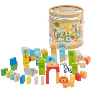 KLOCKI DREWNIANE SAFARI 60 ELEM ELEFUN 18m+