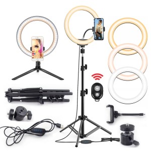 LAMPA PIERŚCIENIOWA LED RING 80W 30 CM STATYW 220 CM MAKIJAŻ YOUTUBE PILOT