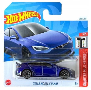 HOT WHEELS TESLA MODEL S PLAID QUARTER MILE HEROES METAL