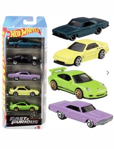 HOT WHEELS 5-PACK HW FAST FURIOUS METAL SZYBCY WŚCIEKLI 
